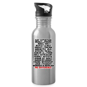 No Difference - Trinkflasche mit integriertem Trinkhalm - Lightsilver - Rechts