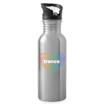Tranceherz – Worte der Euphorie - Trinkflasche mit integriertem Trinkhalm - Lightsilver - Rechts