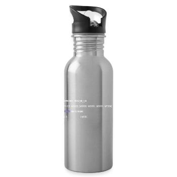 Lustiger Programmierer Spruch New Gen Same Old Pro - Trinkflasche mit integriertem Trinkhalm - Lightsilver - Rechts