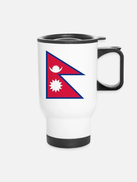 Nepal - Thermobecher mit Tragegriff - Weiß