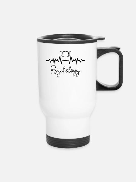 Psychologe - Thermobecher mit Tragegriff - Weiß