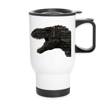 Dinosaurier - Thermobecher mit Tragegriff - Weiß - Vorne