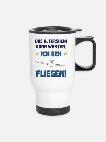 das altersheim kann warten - Thermobecher mit Tragegriff - Weiß