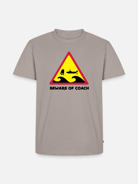 Beware Of Coach - Opti Edition - Männer Premium Bio T-Shirt - Taupe