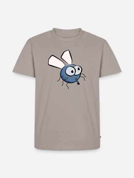 Fliege - Männer Premium Bio T-Shirt - Taupe