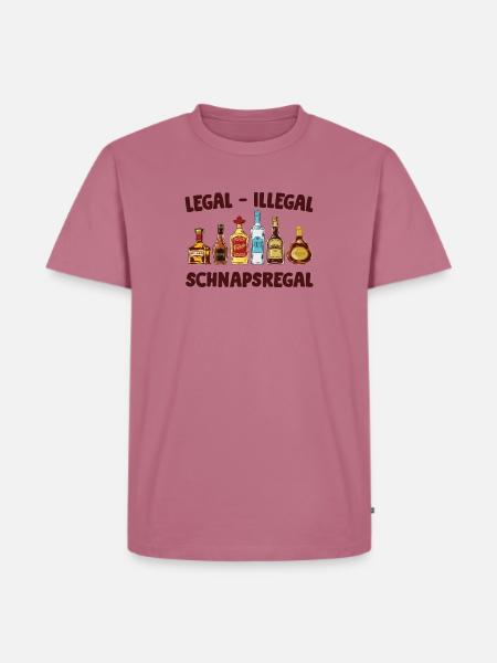 Legal - Illegal - Schnapsregal - Männer Premium Bio T-Shirt - Mauve