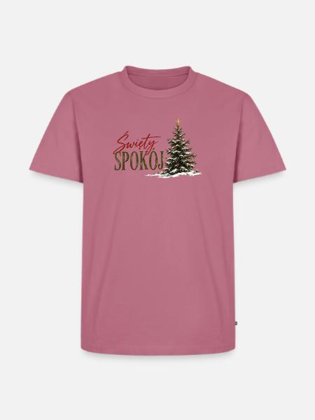 Święty Spokój polnisches Weihnachtsbaumdesign - Männer Premium Bio T-Shirt - Mauve