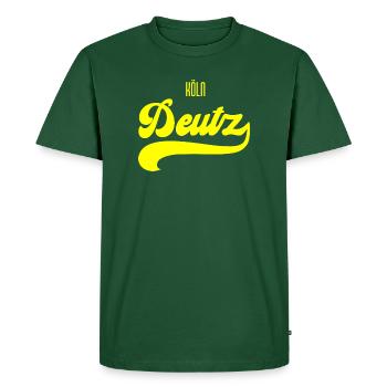 Köln Deutz retro T-Shirt - Männer Premium Bio T-Shirt - Flaschengrün - Vorne - AI Model Male 185 dark (185cm)