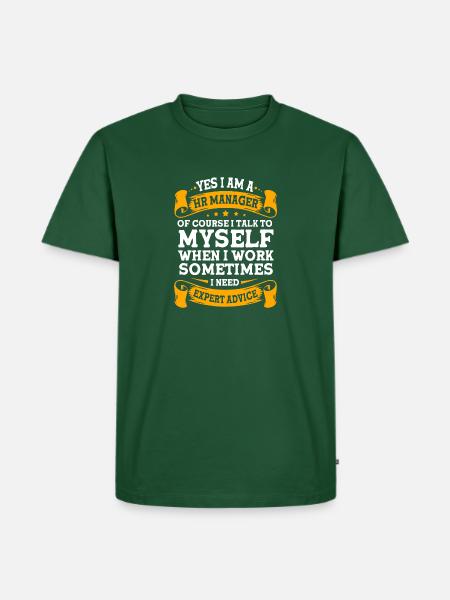 HR Manager - Männer Premium Bio T-Shirt - Flaschengrün