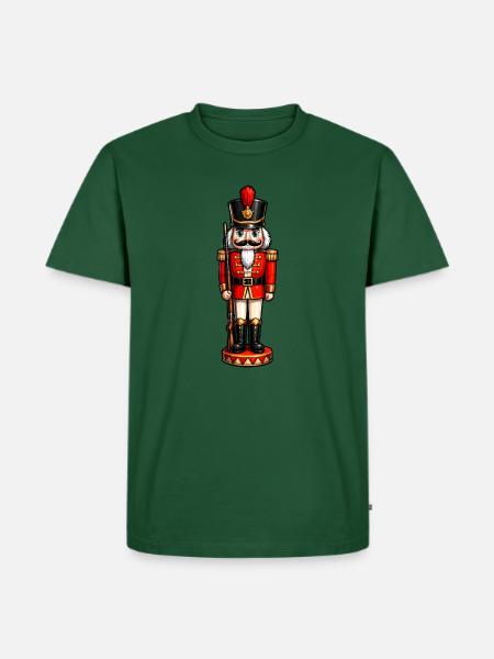 Traditioneller Nußknacker Soldat - Männer Premium Bio T-Shirt - Flaschengrün
