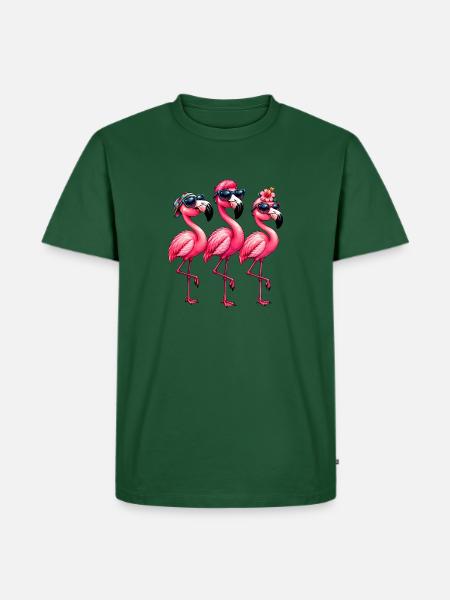 Niedlicher Flamingo Süße Flamingos - Männer Premium Bio T-Shirt - Flaschengrün