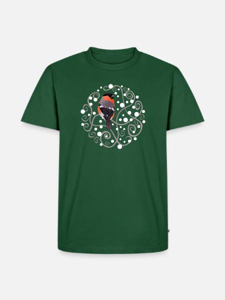 Verfilzte Hecke – Weihnachts-Ochselfink - Männer Premium Bio T-Shirt - Flaschengrün