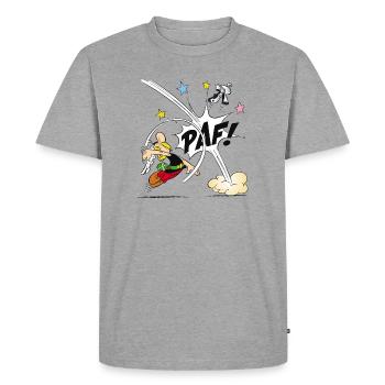 Asterix & Obelix - Asterix fist - Men's Premium Organic T-Shirt - heather grey - Front - Nico (187cm)