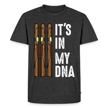 cigare - T-shirt Premium bio Homme - anthracite chiné - Devant - Nico (187cm)