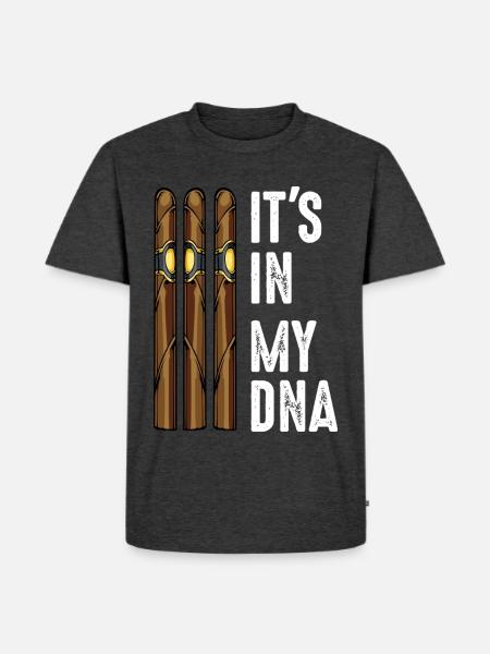 Zigarre - Männer Premium Bio T-Shirt - Anthrazit meliert