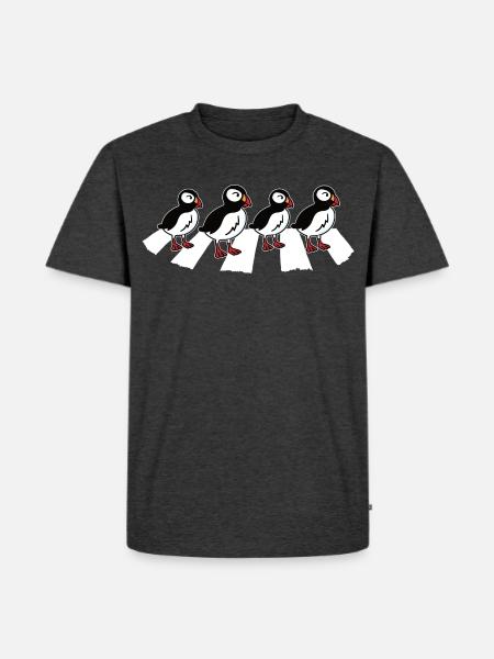 Papageitaucher Papageientaucher Puffin - Männer Premium Bio T-Shirt - Anthrazit meliert