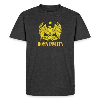 roma invicta rom römisch reich spqr - Männer Premium Bio T-Shirt - Anthrazit meliert - Vorne - Nico (187cm)