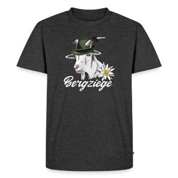 Bergziege Klettern Edelweiß Bergtour Geschenk - Männer Premium Bio T-Shirt - Anthrazit meliert - Vorne - Nico (187cm)