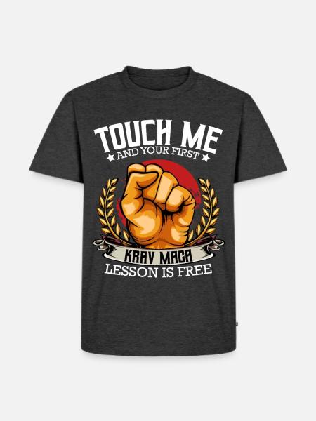 Krav Maga - Men's Premium Organic T-Shirt - heather anthracite