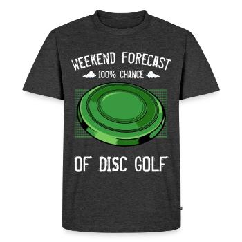 Frisbee - Men's Premium Organic T-Shirt - heather anthracite - Front - Nico (187cm)