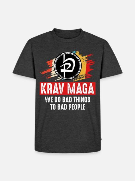 Krav Maga - Men's Premium Organic T-Shirt - heather anthracite
