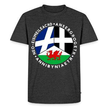Scottish, Welsh, Cornish Independence, Celtic - Men's Premium Organic T-Shirt - heather anthracite - Front - Nico (187cm)