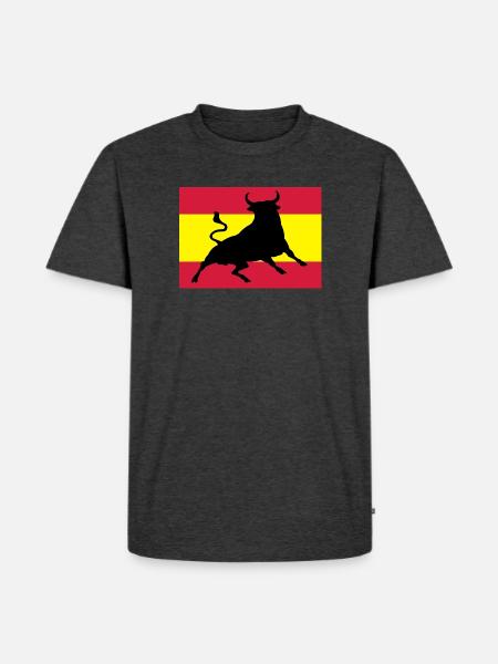 Viva España - Männer Premium Bio T-Shirt - Anthrazit meliert
