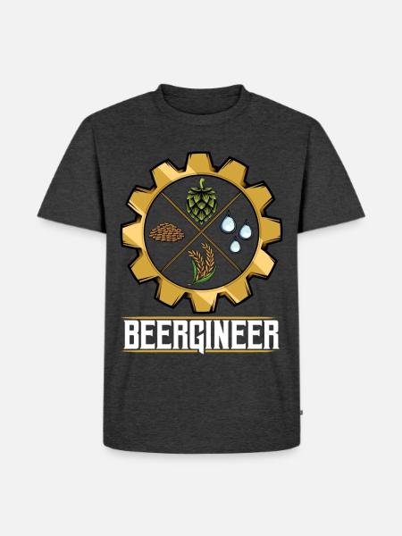 Beergineer Brau-Gear Emblem - Men's Premium Organic T-Shirt - heather anthracite