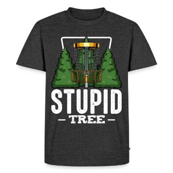 Frisbee - Men's Premium Organic T-Shirt - heather anthracite - Front - Nico (187cm)
