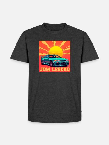 JDM Legend Sunrise - Men's Premium Organic T-Shirt - heather anthracite