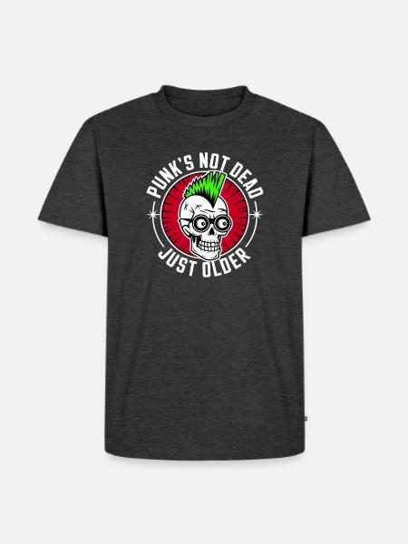 Punk's not dead just older - Männer Premium Bio T-Shirt - Anthrazit meliert
