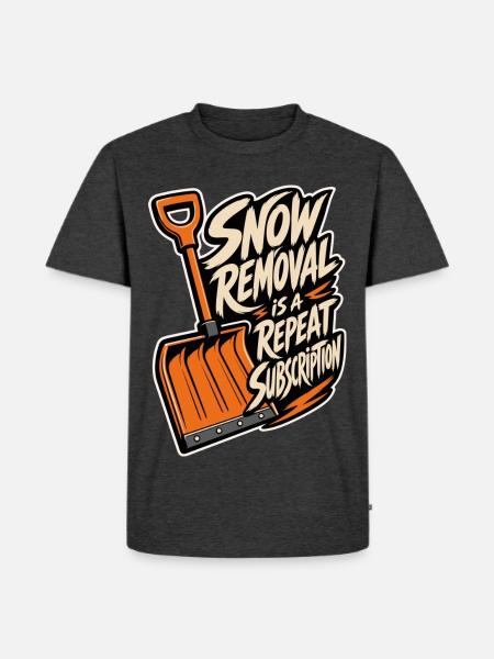 Schneeschippen – Snow Removal Repeat Subscription - Männer Premium Bio T-Shirt - Anthrazit meliert