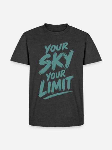 Your Sky Your Limit - Männer Premium Bio T-Shirt - Anthrazit meliert