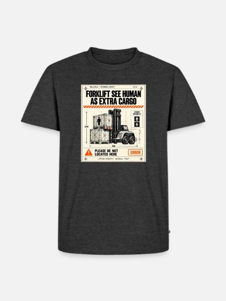 Menschen als zusätzliche Last - Männer Premium Bio T-Shirt - Anthrazit meliert