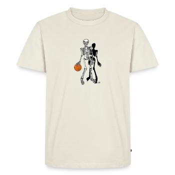 skelett basketball - Männer Premium Bio T-Shirt - Naturweiß - Vorne - Nico (187cm)
