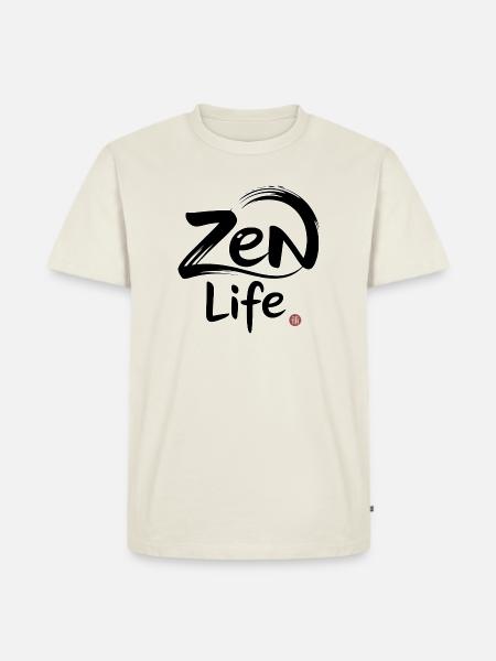 Zen-Leben: Frieden und Gleichgewicht - Männer Premium Bio T-Shirt - Naturweiß