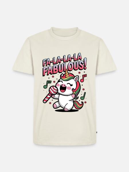 Fa-la-la-la Fabulous! - Men's Premium Organic T-Shirt - off white