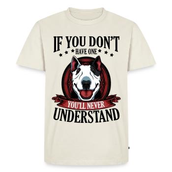 Bull Terrier - T-shirt Premium bio Homme - blanc cassé - Devant - Nico (187cm)