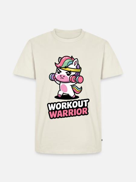 Workout Warrior - Men's Premium Organic T-Shirt - off white