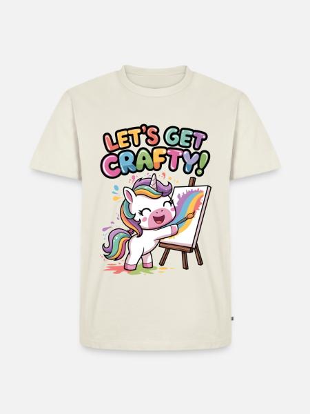 Lass uns kreativ werden! - Männer Premium Bio T-Shirt - Naturweiß