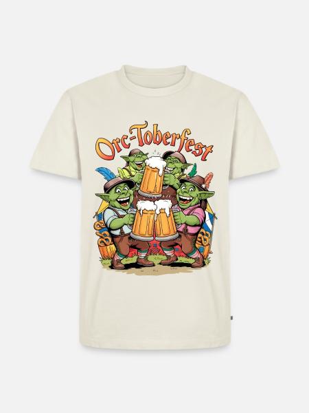 Orc-toberfest - T-shirt Premium bio Homme - blanc cassé