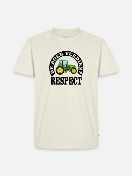 Farmers deserve respect - Men's Premium Organic T-Shirt - off white