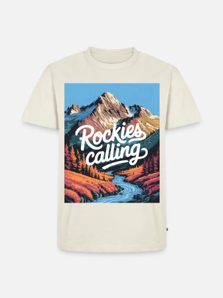 Rockies Calling - Men's Premium Organic T-Shirt - off white