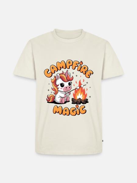 Campfire Magic - Men's Premium Organic T-Shirt - off white