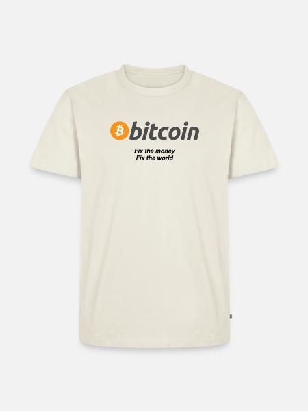 Fixthemoney - Männer Premium Bio T-Shirt - Naturweiß