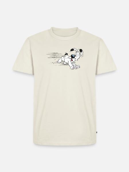 Asterix - Idefix hat es eilig - Männer Premium Bio T-Shirt - Naturweiß