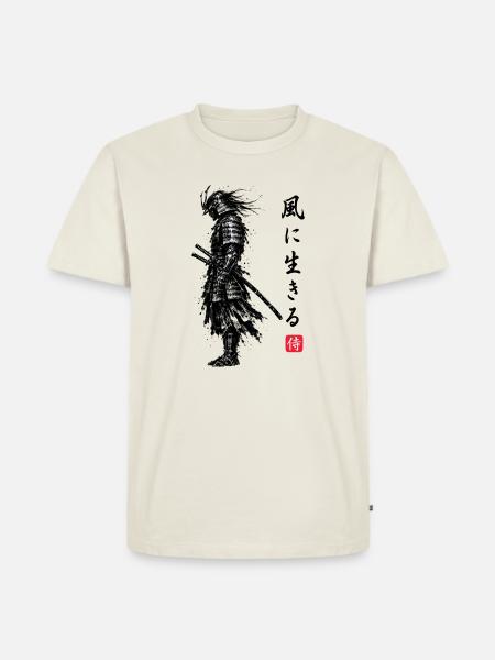 Samurai Krieger Japan - Männer Premium Bio T-Shirt - Naturweiß