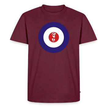Mod - Männer Premium Bio T-Shirt - Burgunderrot - Vorne - AI Model Male 185 light (185cm)