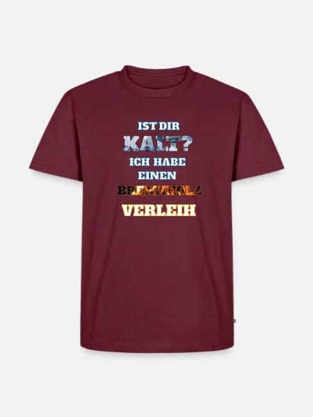 BRENNHOLZ - Männer Premium Bio T-Shirt - Burgunderrot