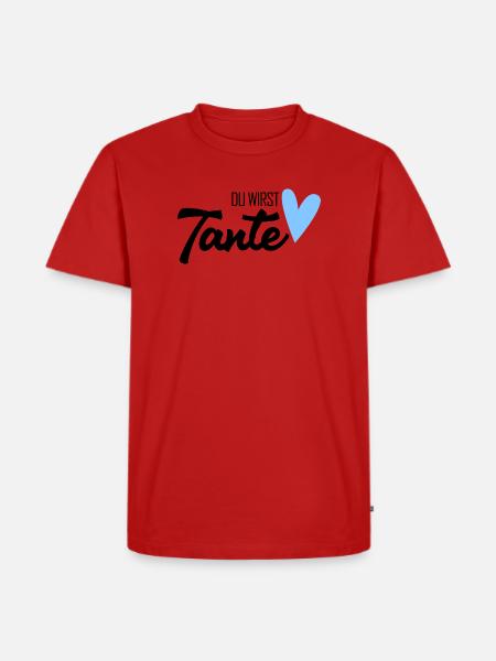 Tante werden - Männer Premium Bio T-Shirt - Rot